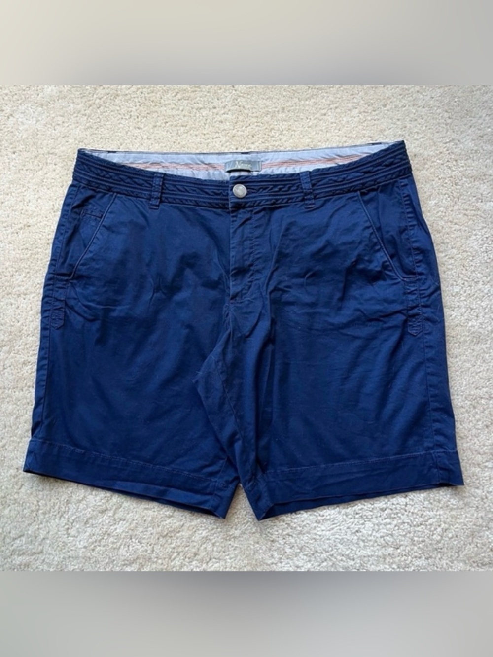 ⭐️ Natural Reflections Women’s Navy Blue Flat Front Chino Shorts - 16 - VGUC